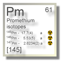 Promethium isotopes