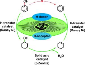 Biomass catalytic tandem reaction